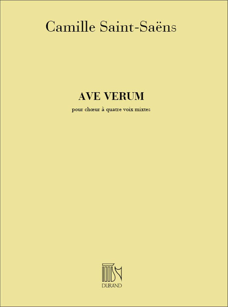 Ave Verum Pour Choeur A Quatre Voix Mixtes